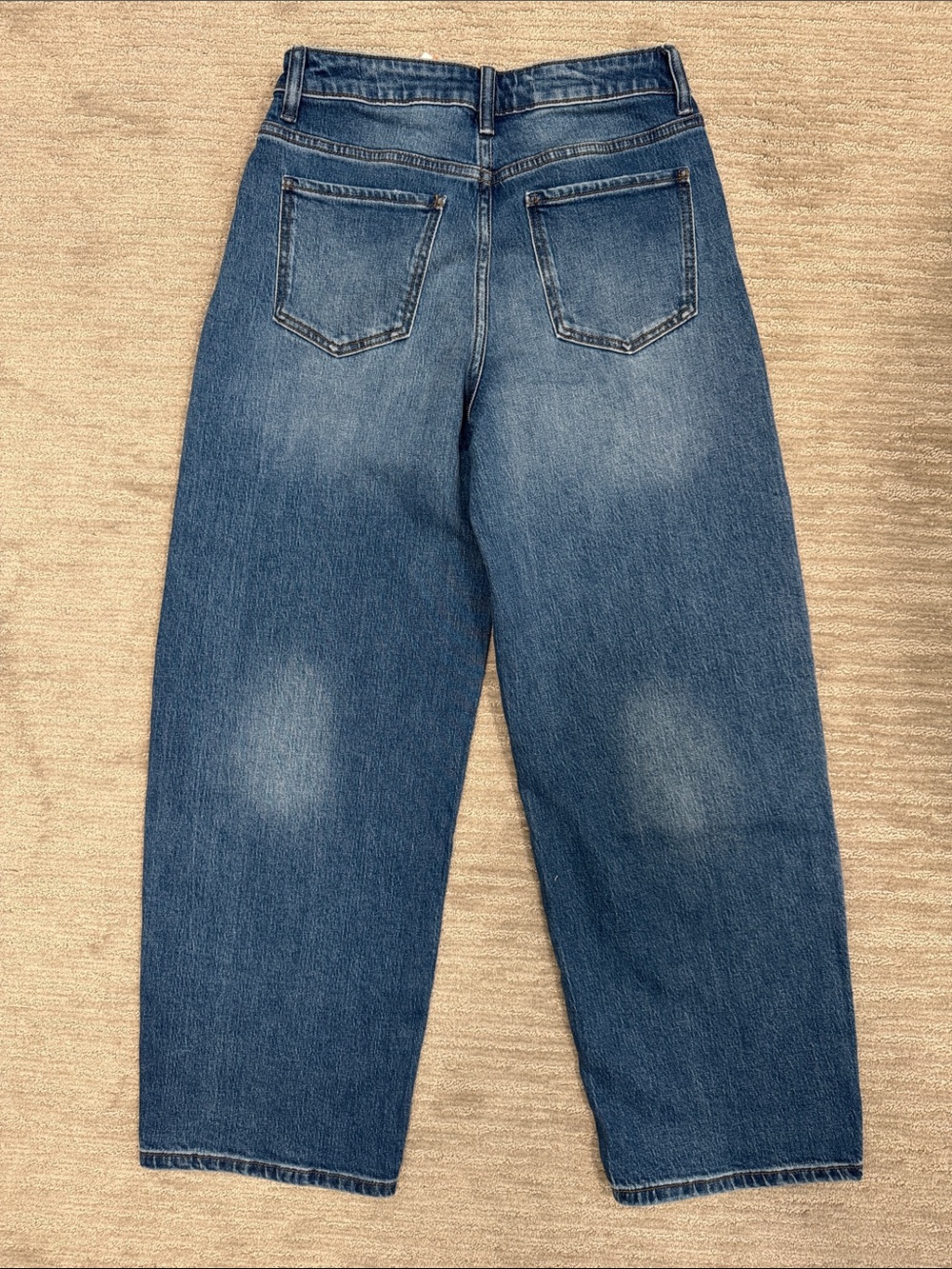 Quince NWT Bella Barrel Stretch Jeans Atlantic Blue Size 28 - Picture 14 of 15